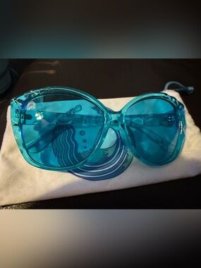 Rainbow OPTX discontinued CRYSTALLINE style AQUA NEW sunglasses RARE HTF